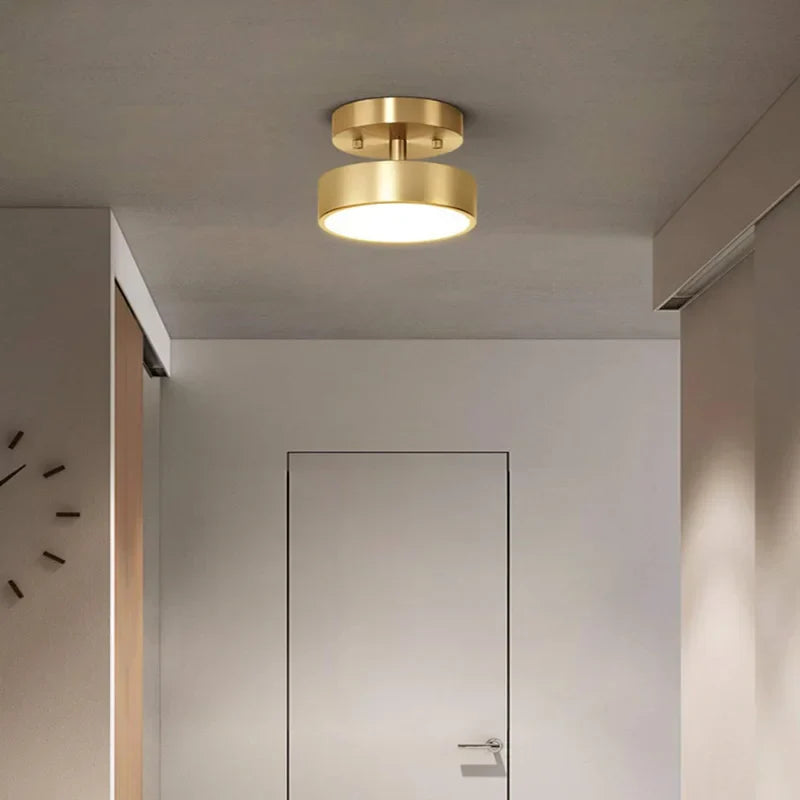 Modern LED Ceiling Chandelier – Adjustable Brass Lighting for Home