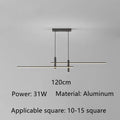 Black & Gold LED Chandelier – Minimalist Kitchen & Dining Lighting