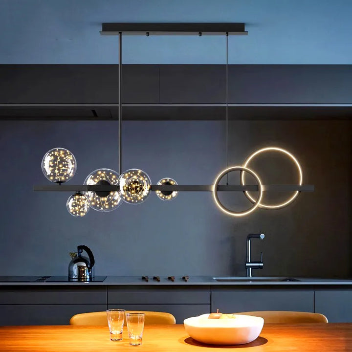Sleek Modern Pendant Lights - Versatile Indoor Lighting for Dining and Living Rooms