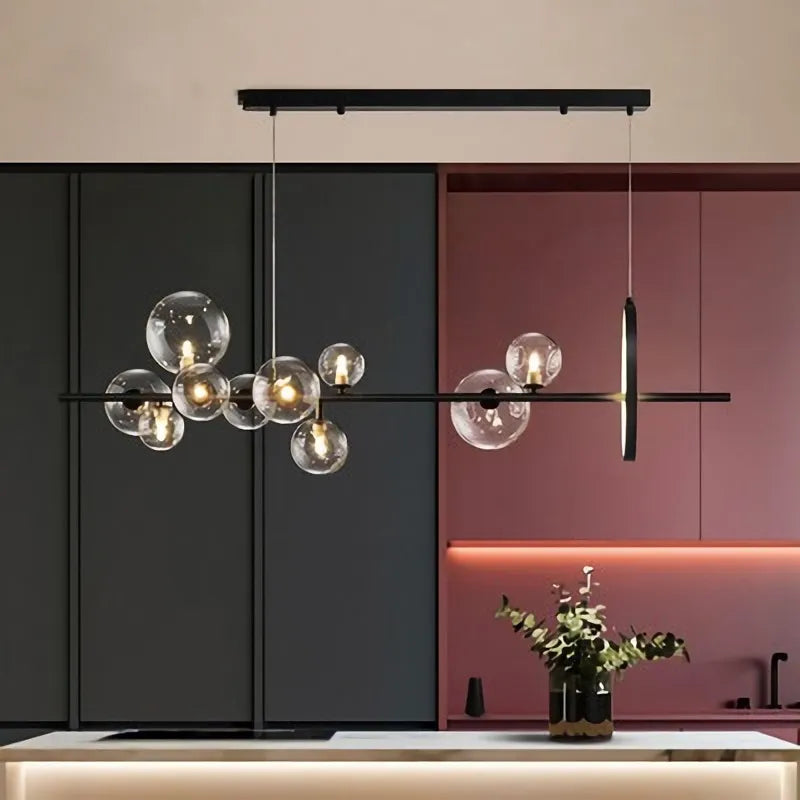 Contemporary LED Glass Ball Pendant – Elegant Home Lighting