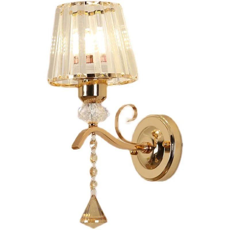 New Modern Simple Bedroom Bedside Lamp - Crystal Wall Lamp for Eye Protection in Living Rooms, Studies, Corridors, and Stairwells