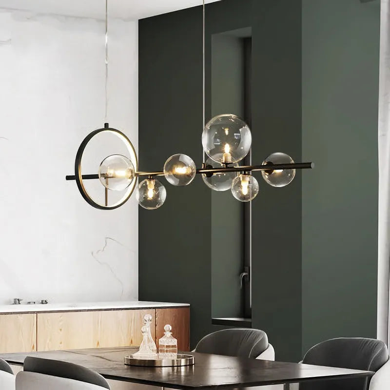 Contemporary LED Glass Ball Pendant – Elegant Home Lighting