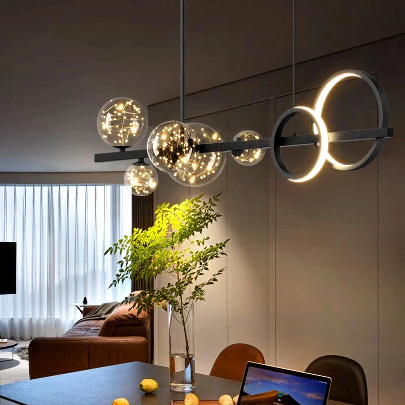Sleek Modern Pendant Lights - Versatile Indoor Lighting for Dining and Living Rooms