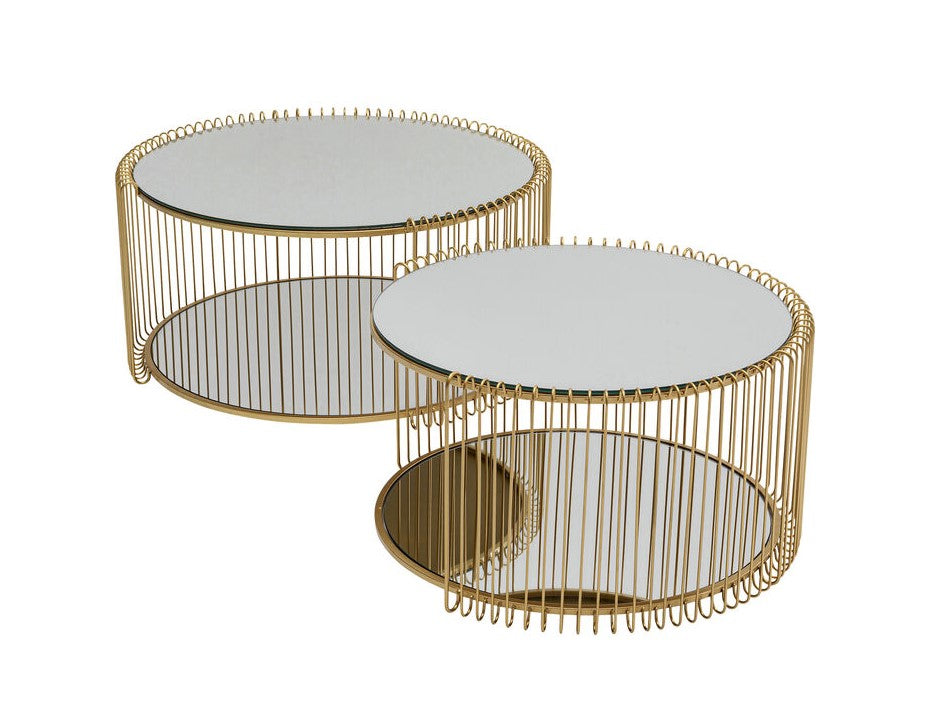 Coffee Table Wire Double Brass (2/Set)