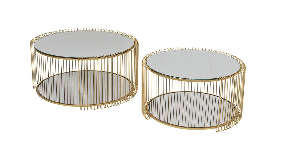 Coffee Table Wire Double Brass (2/Set)