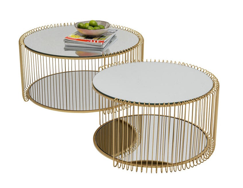 Coffee Table Wire Double Brass (2/Set)