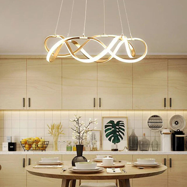 Modern LED Round Pendant Lamplight - Modern Large Chandelier in Gold