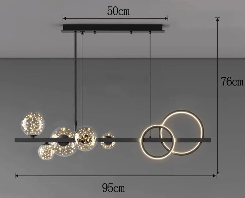 Sleek Modern Pendant Lights - Versatile Indoor Lighting for Dining and Living Rooms