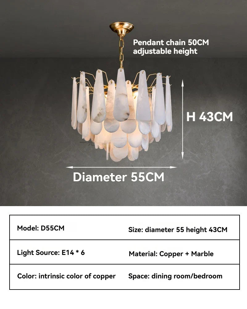 Marble Pendant LED Chandelier