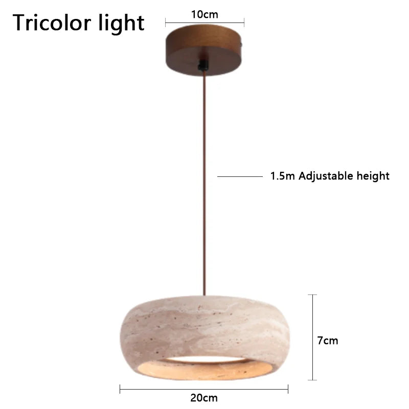 DecorBites™ LED Pendant Lights Natural Stone