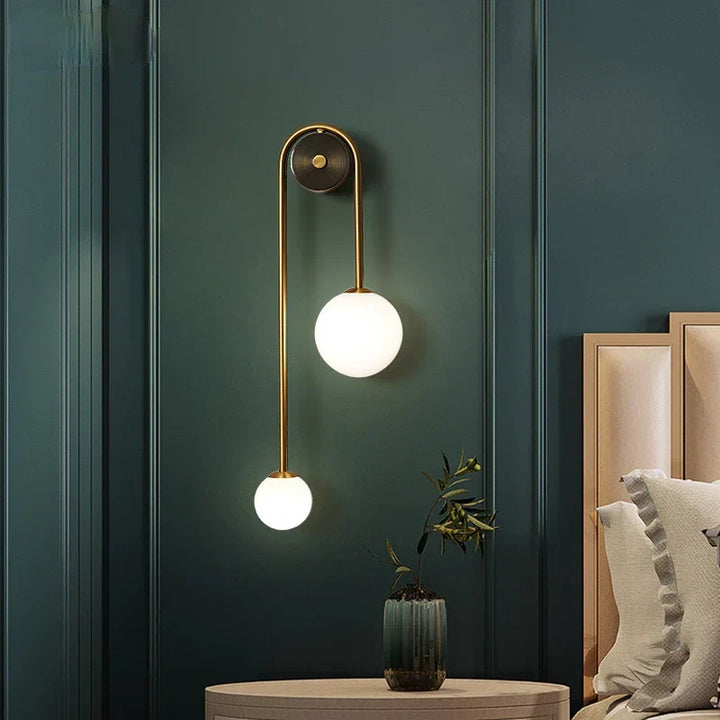 Elegant Modern Wall Lamp – Glass Ball LED Gold Sconce