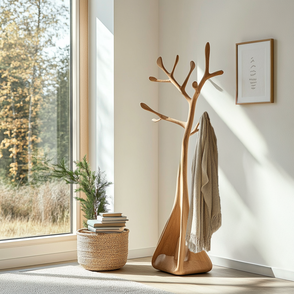 Sylvae Sculpted Solid Wood Tree Coat Rack