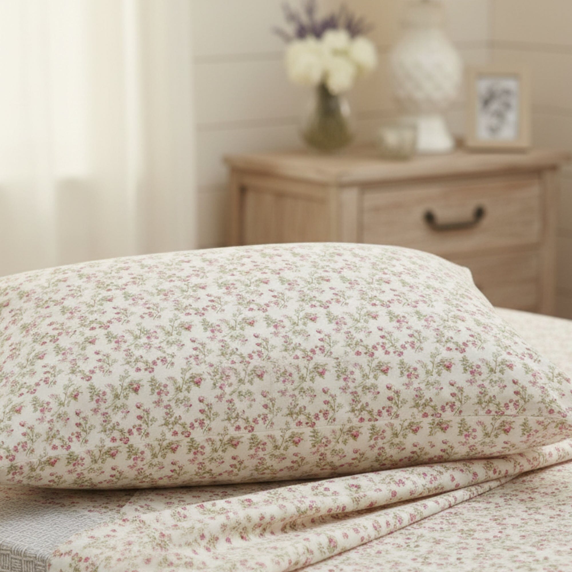 Romantic Coquette Cotton Sheet Set – Floral Deep Pocket Bedding