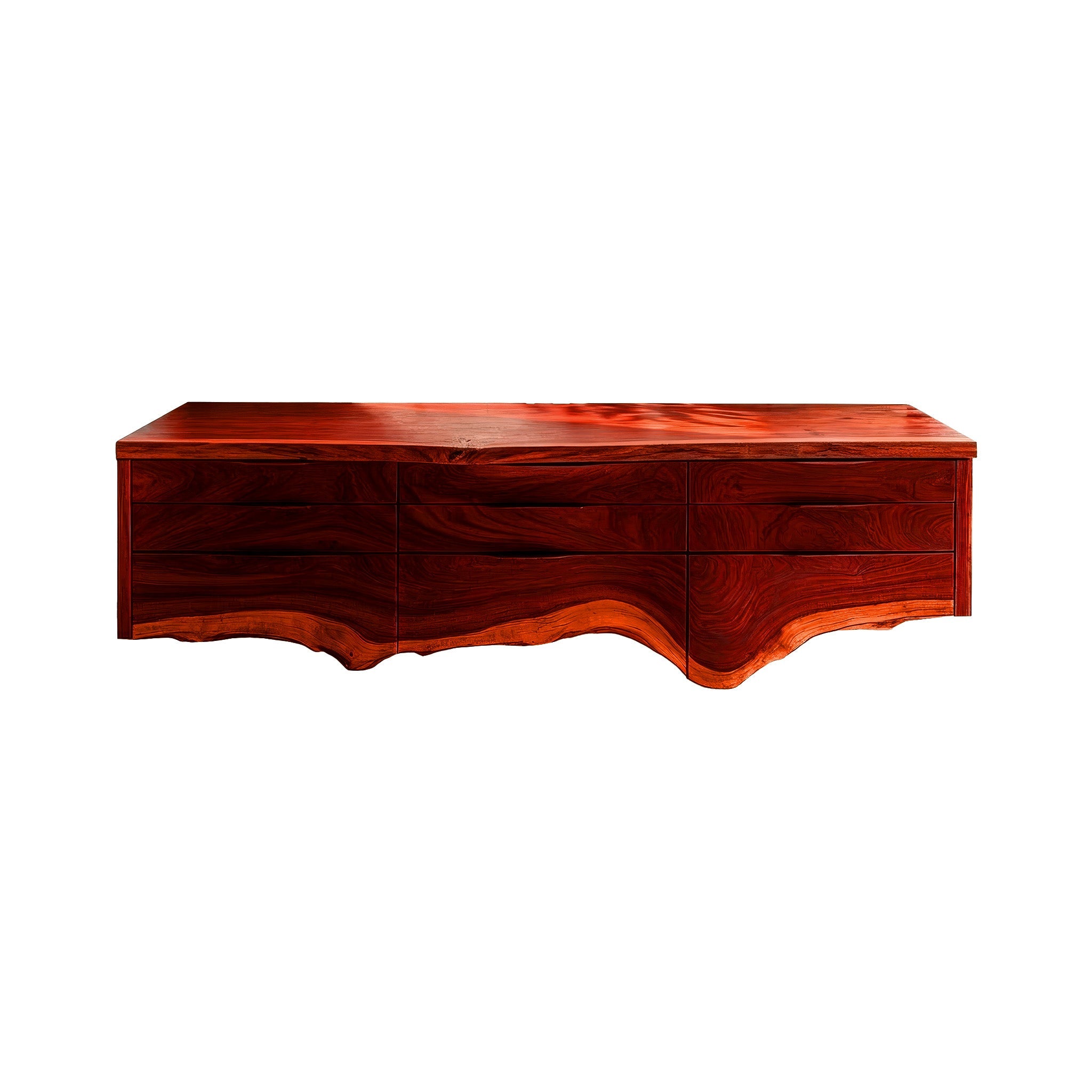 Virella Live Edge Solid Wood Floating Bathroom Vanity with Drawers