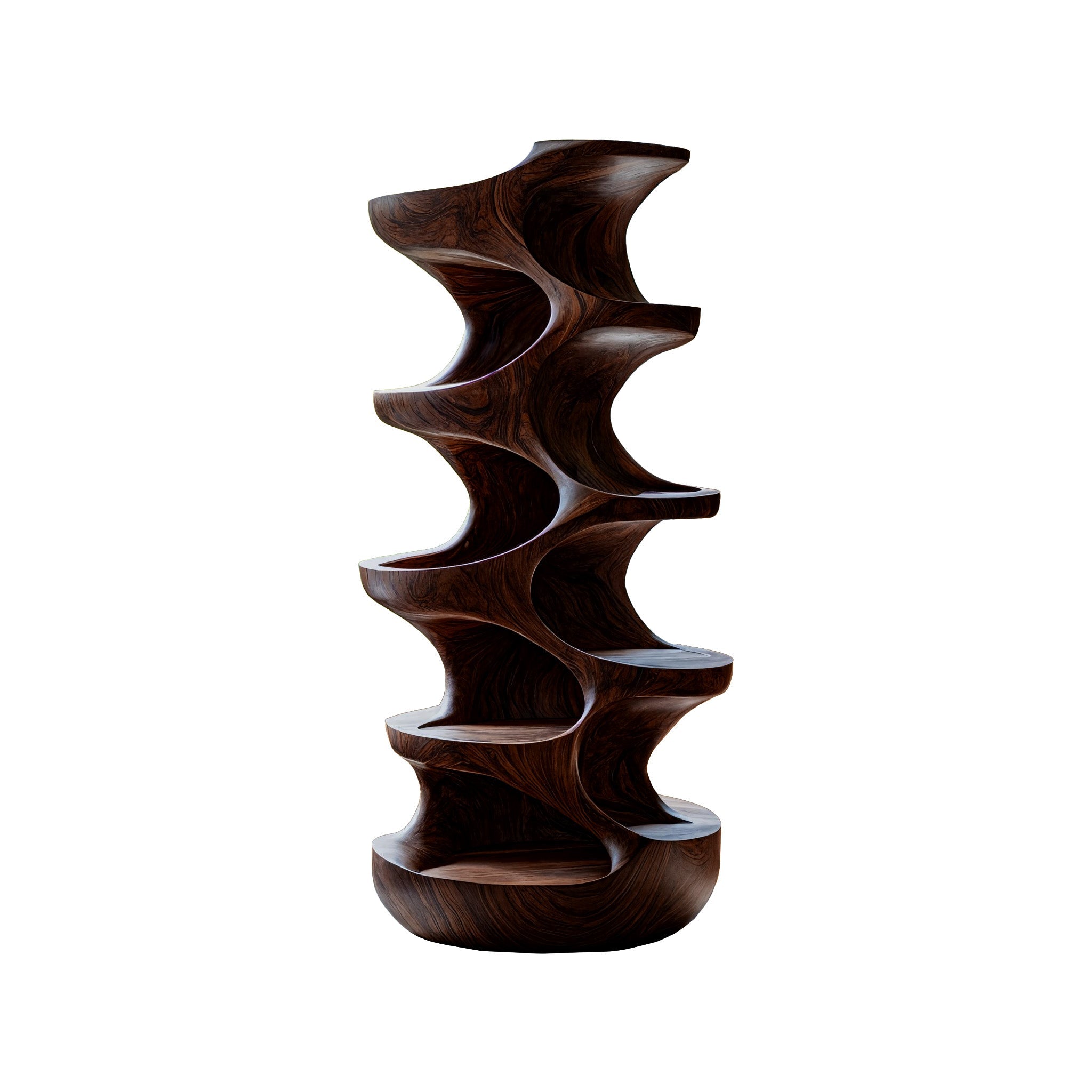 Virex Sculpted Solid Wood Tree-Inspired Cat Tree Shelf