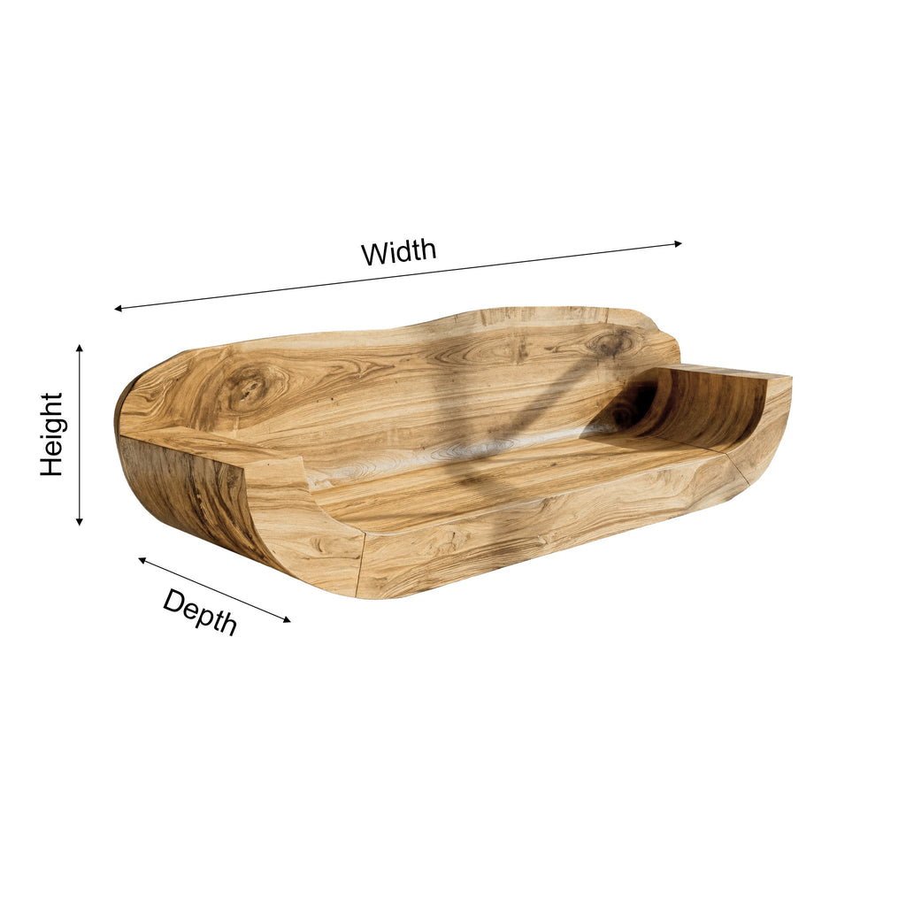 Vireza Sculpted Solid Wood Sofa