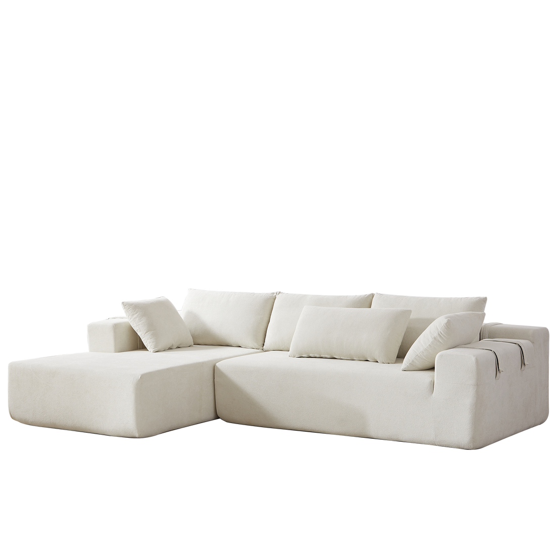 Modern Chenille Upholstered Sectional Sofa Couch Set