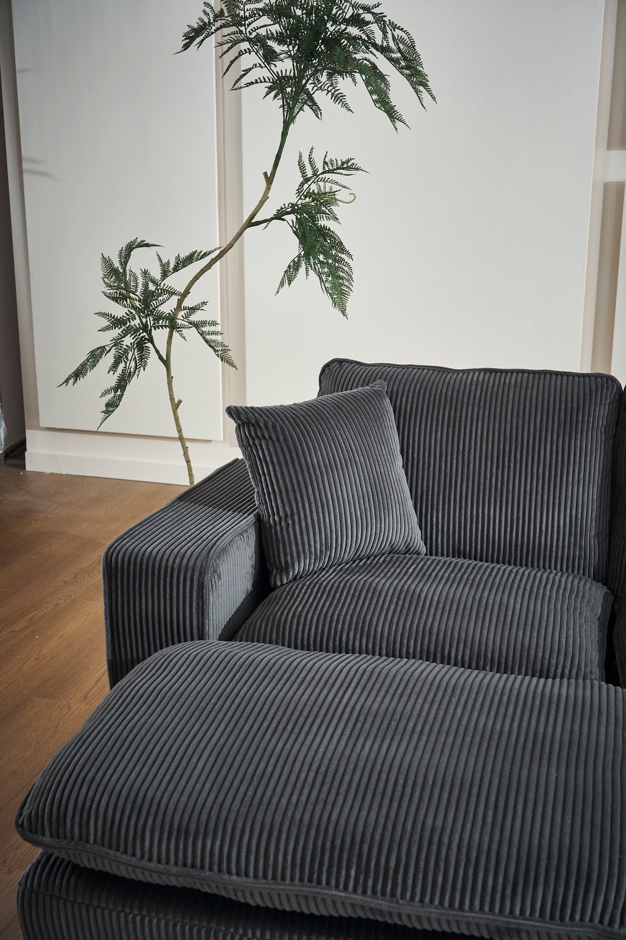 Modern U Shaped 6-Seat Sectional Sofa Couch with Ottoman