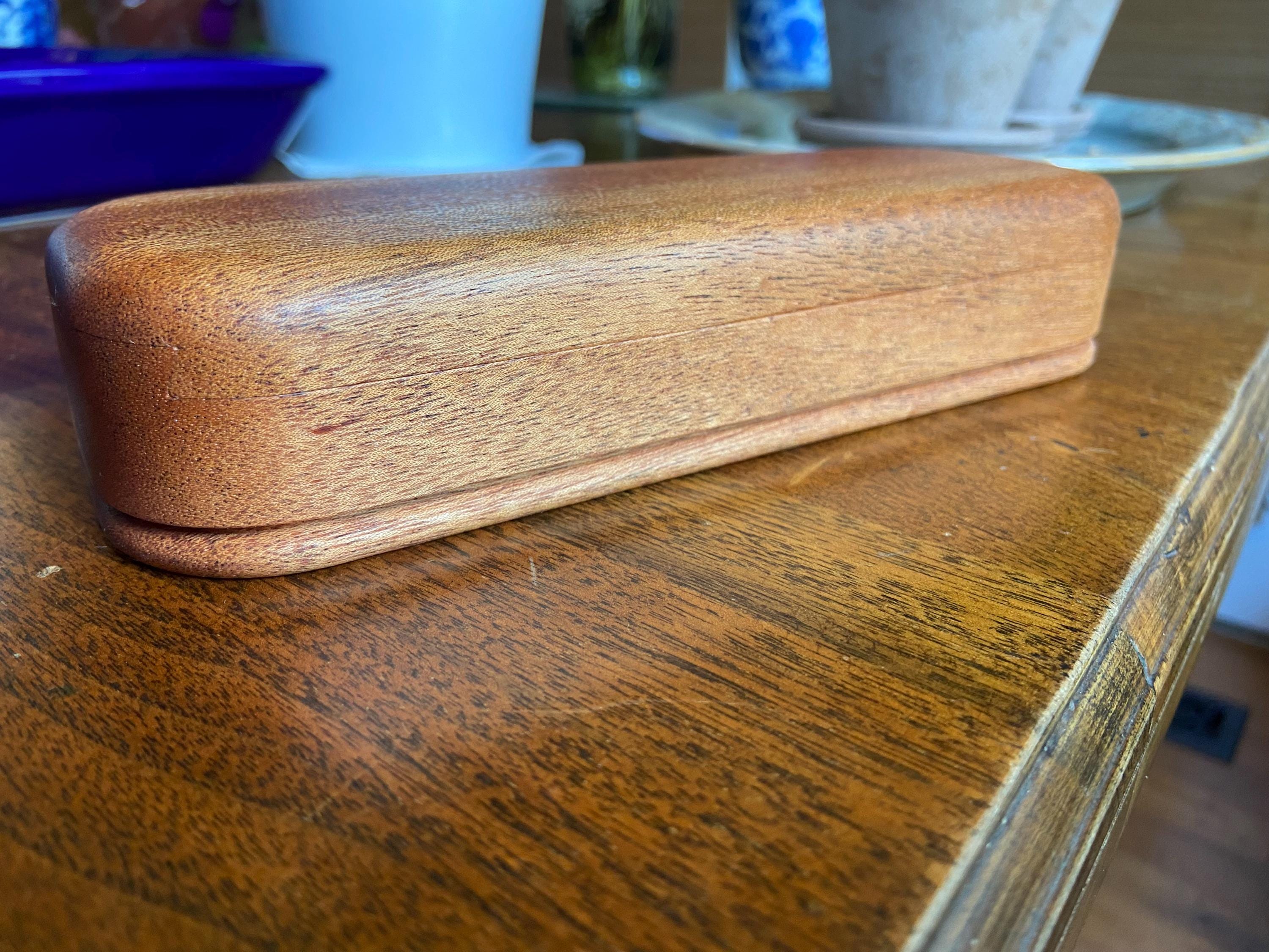 Handcrafted Mahogany Keepsake Box with Custom Inlay Options - 8.25" Premium Wood Storage