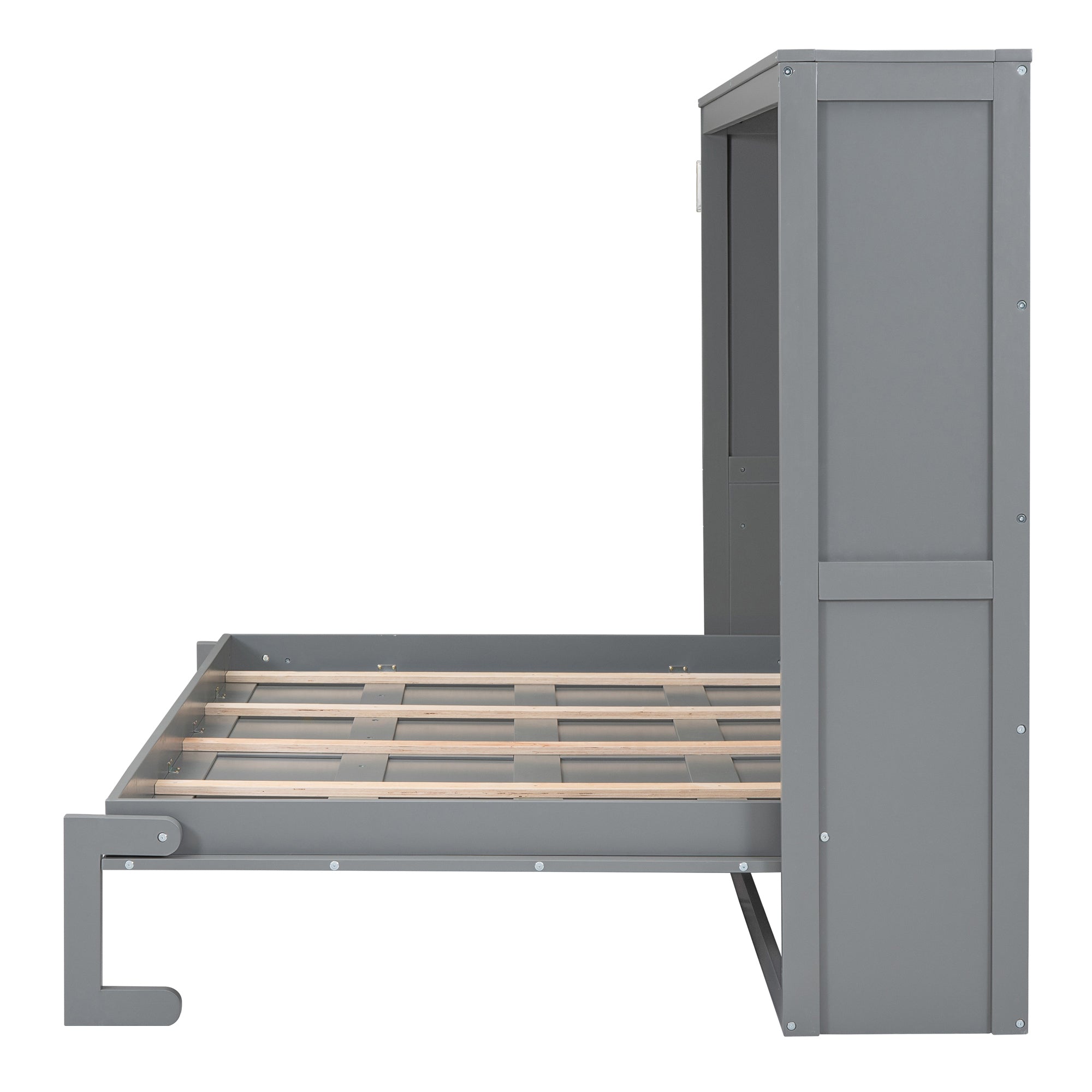 Full Size Gray Murphy Bed Wall Bed - Space Saving Solution