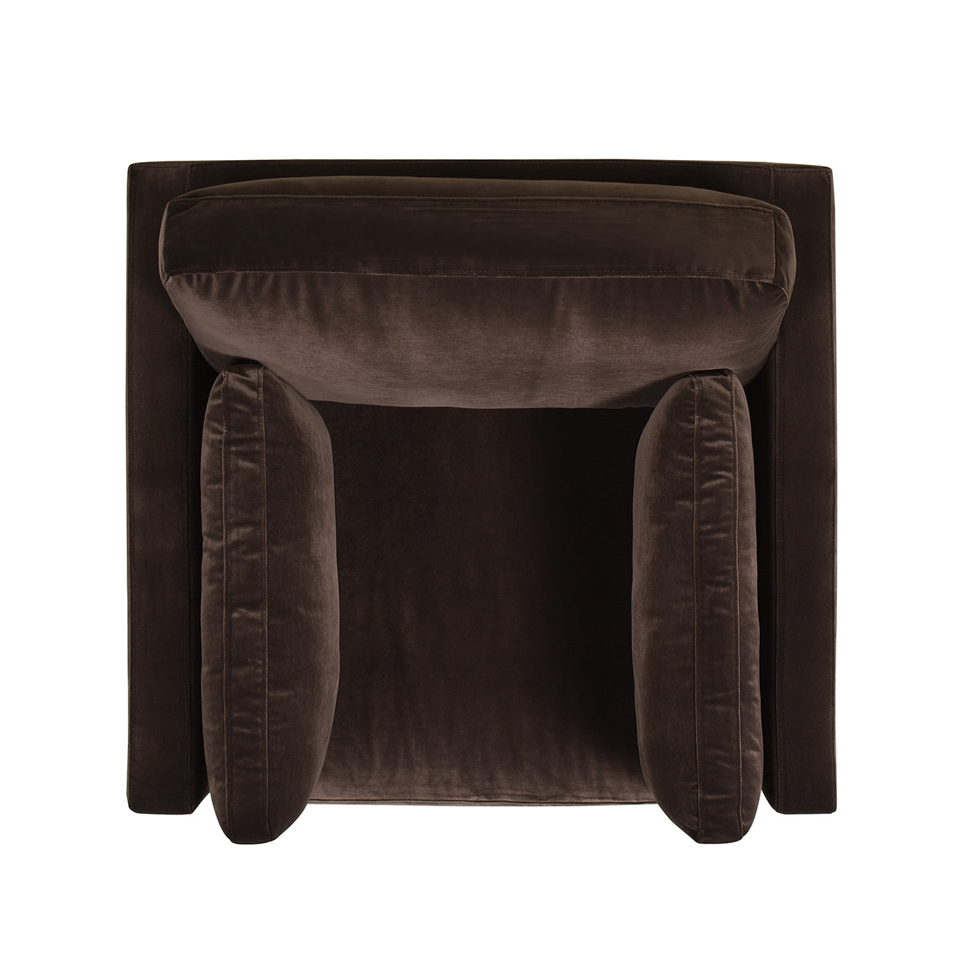 Knox 36" Modern Farmhouse Arm Chair, Deep Brown Performance Velvet