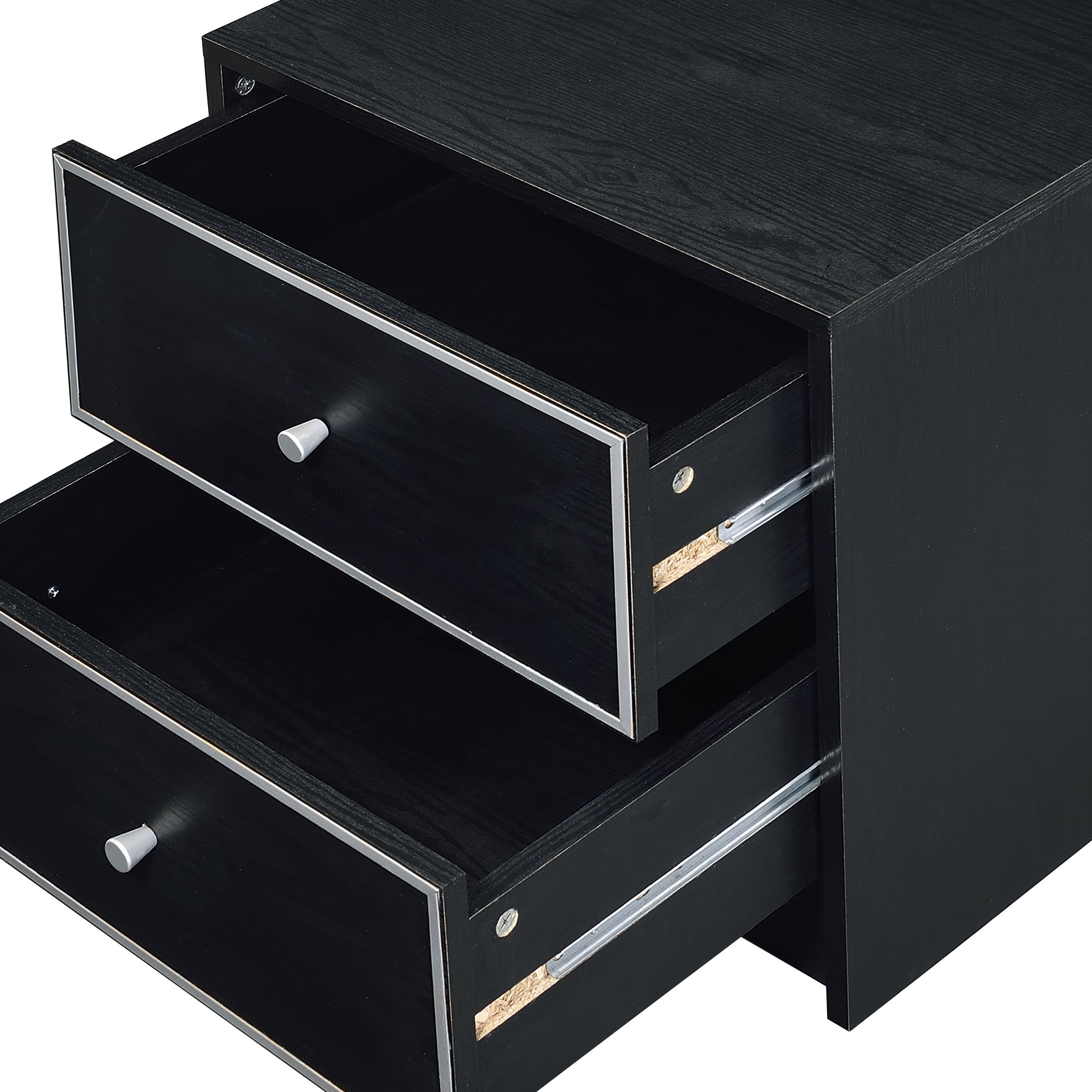 Modern Black Nightstand Table