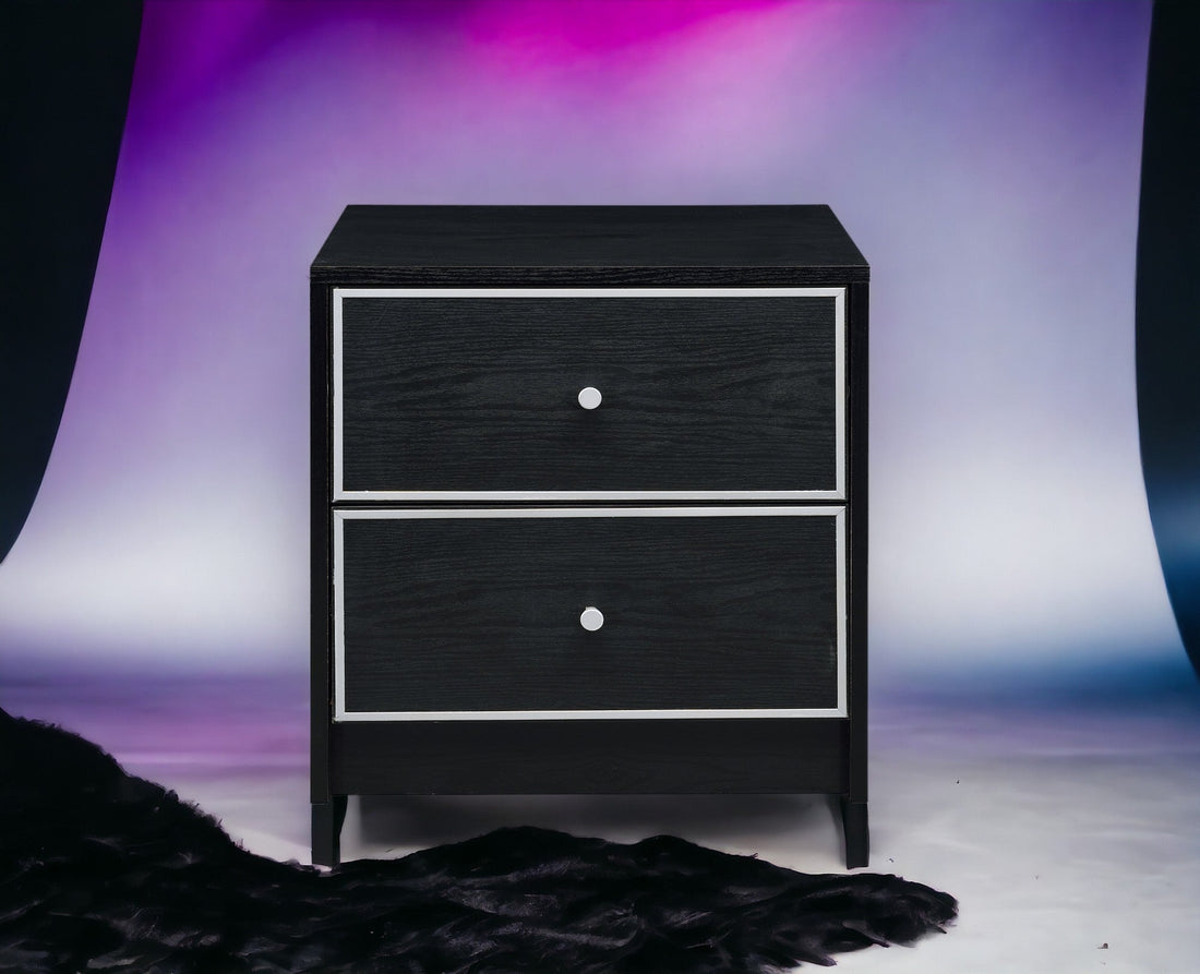 Modern Black Nightstand Table