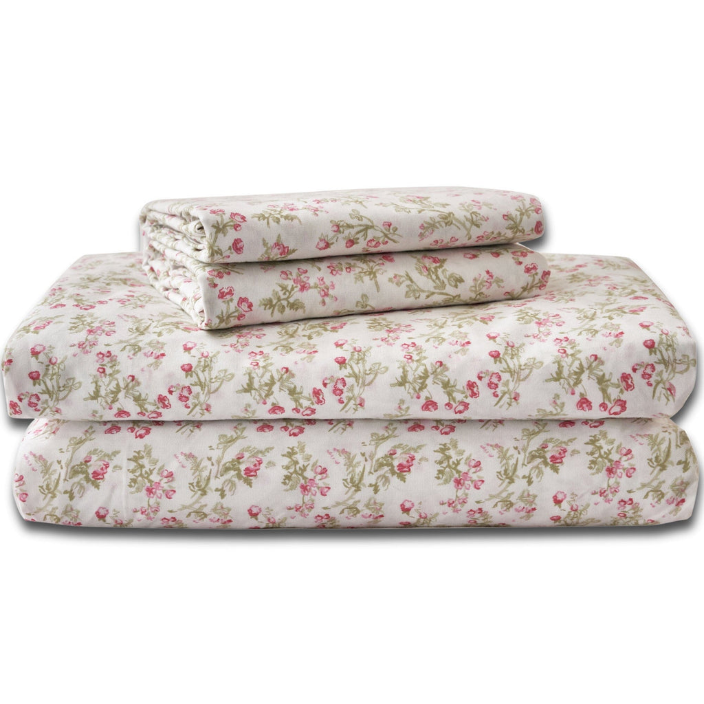 Romantic Coquette Cotton Sheet Set – Floral Deep Pocket Bedding