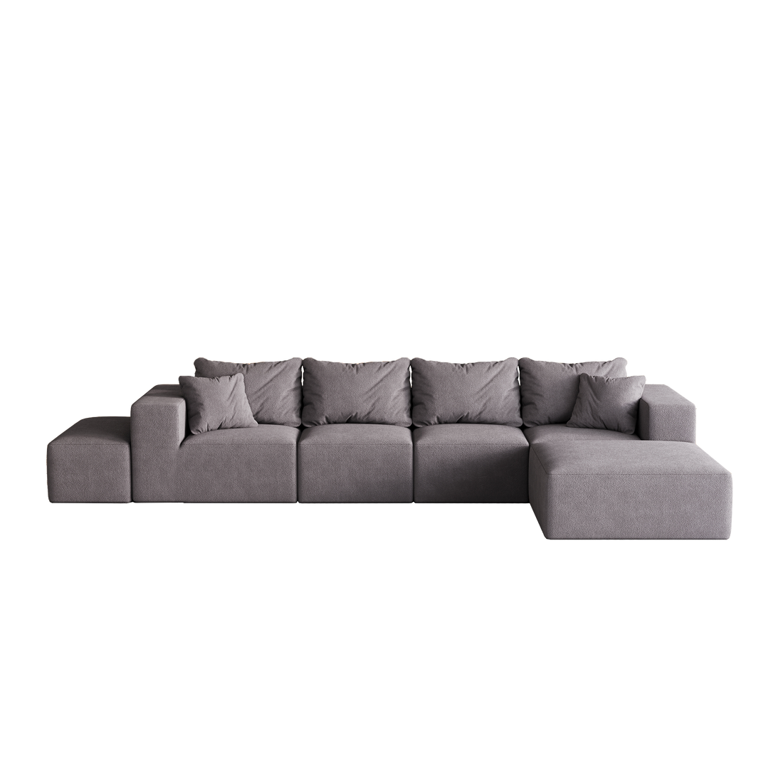 Modern Upholstered Sectional Boneless Couch Set