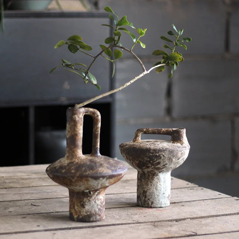 DecorBites™ Handmade Ceramic Vase for Dried Flowers