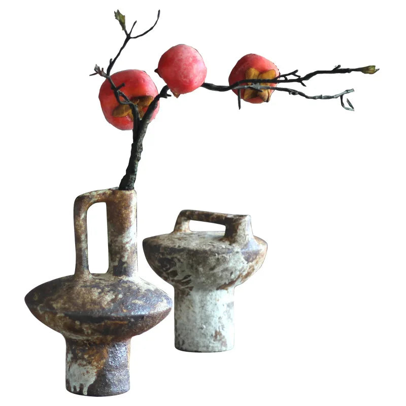 DecorBites™ Handmade Ceramic Vase for Dried Flowers