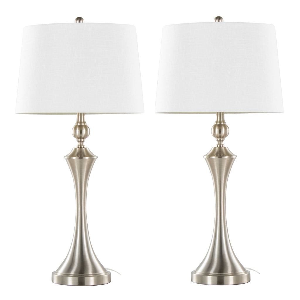 Flint 30" Contemporary Metal Table Lamp with USB Port