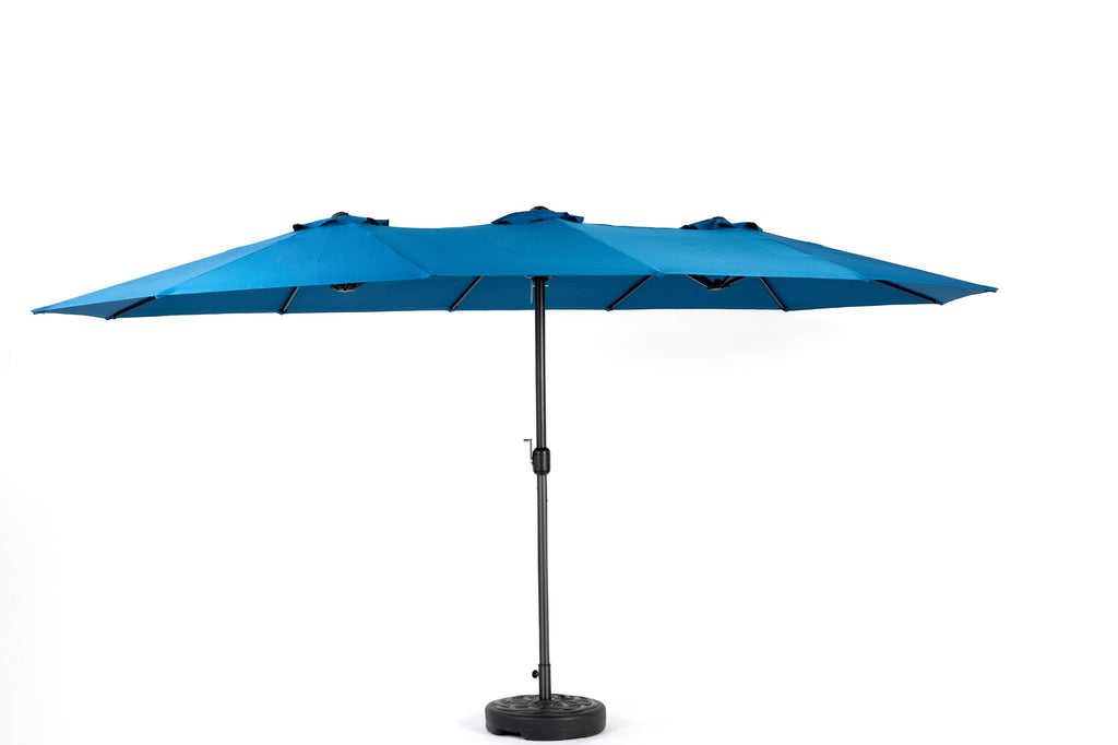 14.8 Ft Double Sided Outdoor Umbrella Rectangular Large with Crank