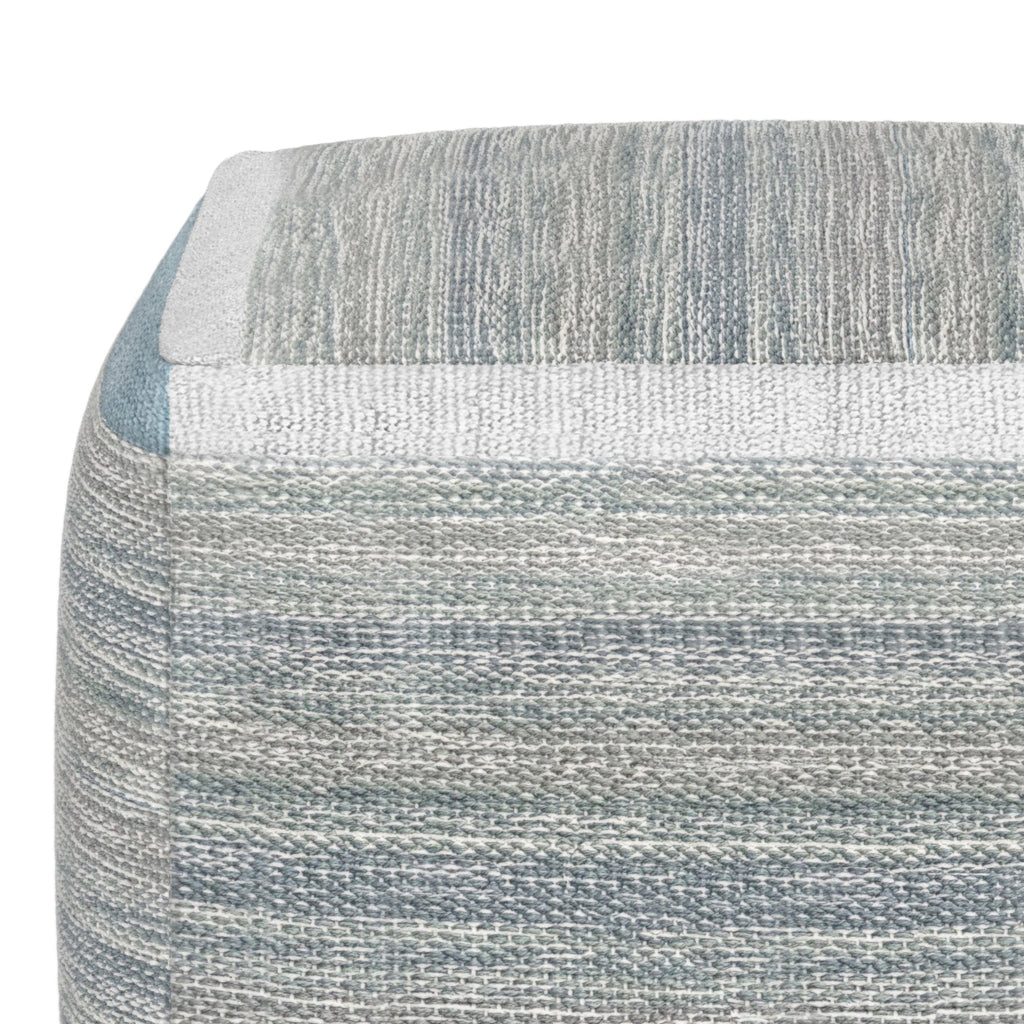 Naya Cube Pouf - Blue Melange