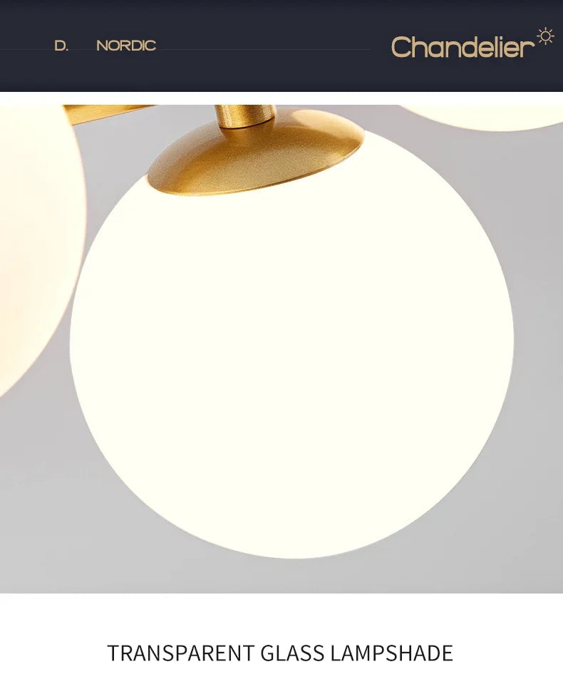 Glass Ball Chandelier – Modern Home Lighting