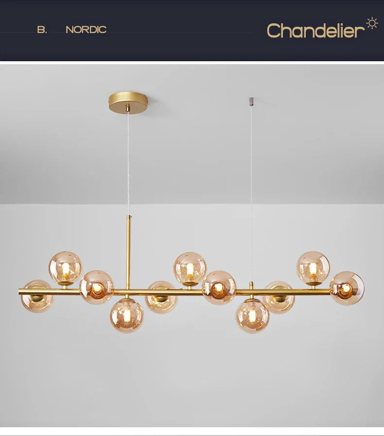 Glass Ball Chandelier – Modern Home Lighting