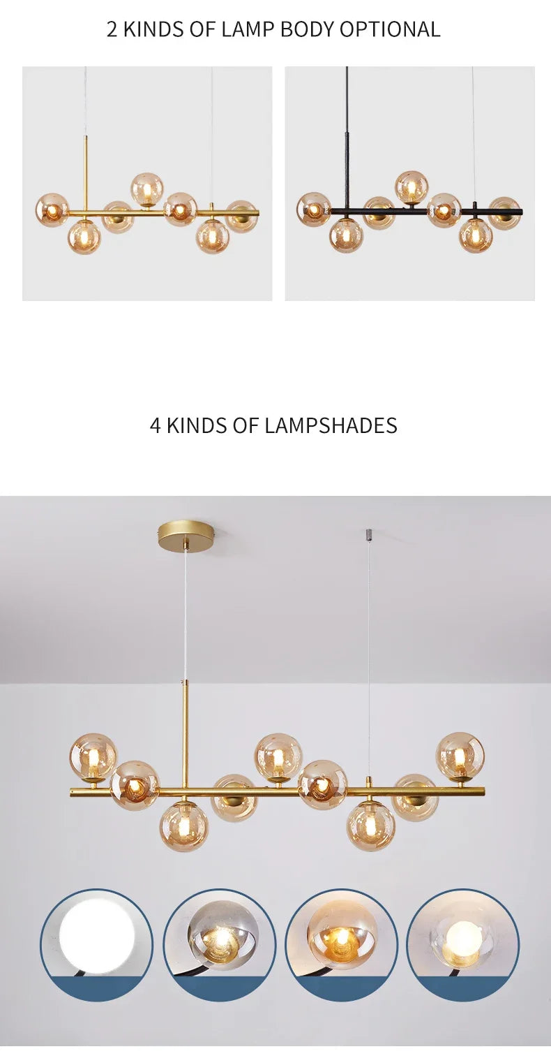 Glass Ball Chandelier – Modern Home Lighting