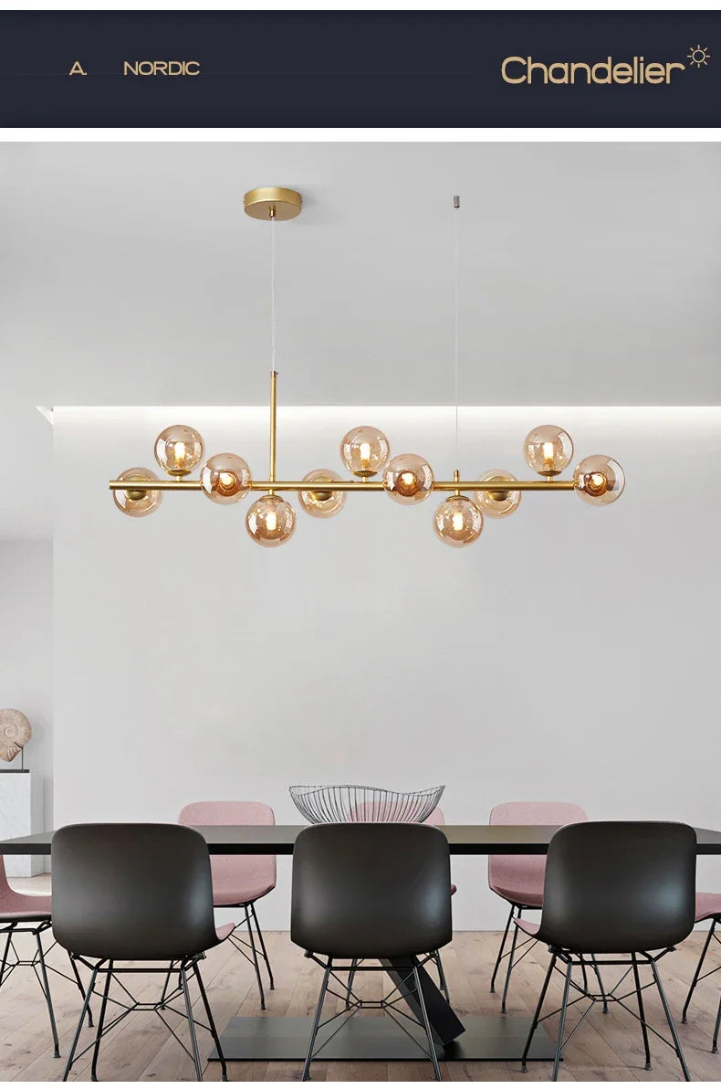 Glass Ball Chandelier – Modern Home Lighting