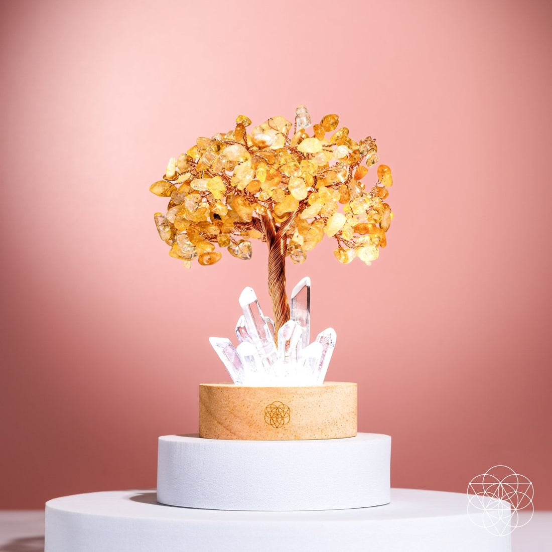 Golden Lamp of Wealth – Citrine Tree Decor