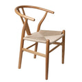 Set of 2 Dining Chairs Rattan Seat Side Chair Kitchen Wood Furniture