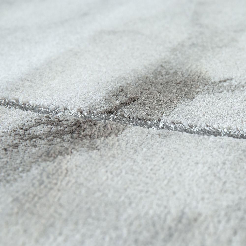 Marble Patten Area Rug in Gold Cream for Living Room with Contour Cut