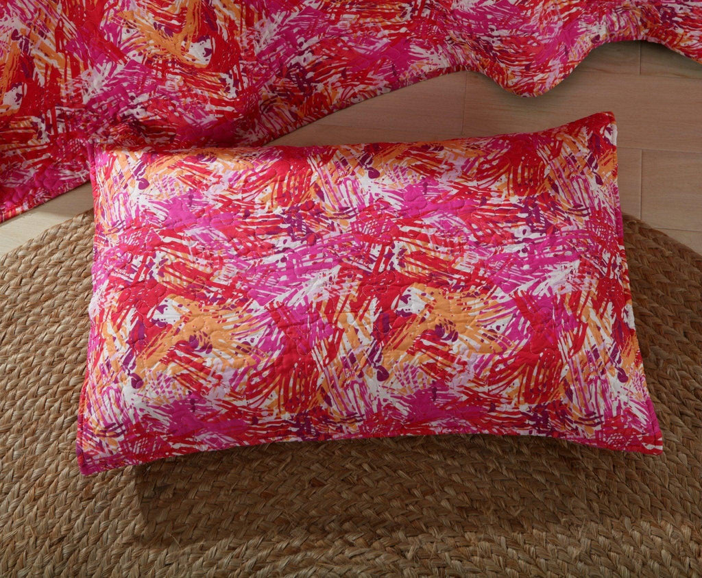 Lovely Pop of Colors Quilted Bedspread Set – Lightweight (KBJ1625)