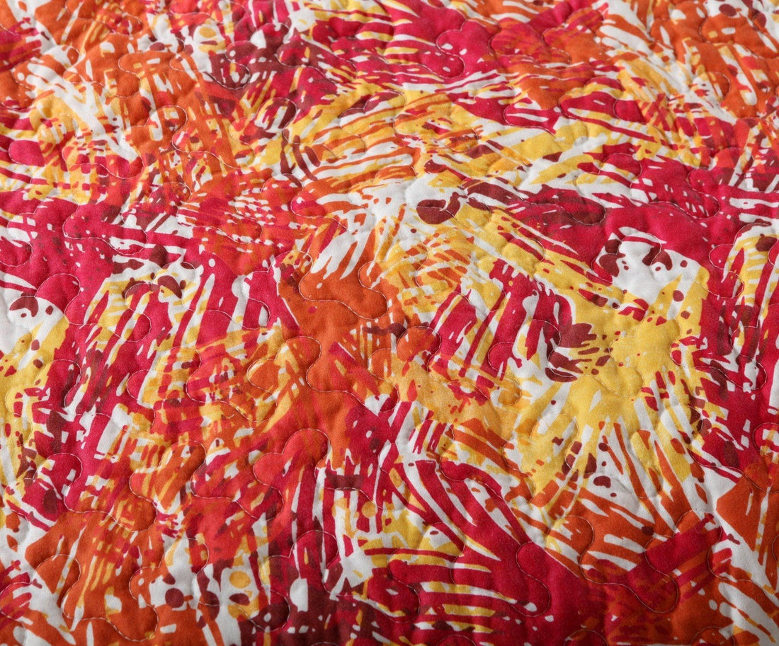 Lovely Pop of Colors Quilted Bedspread Set – Lightweight (KBJ1625)