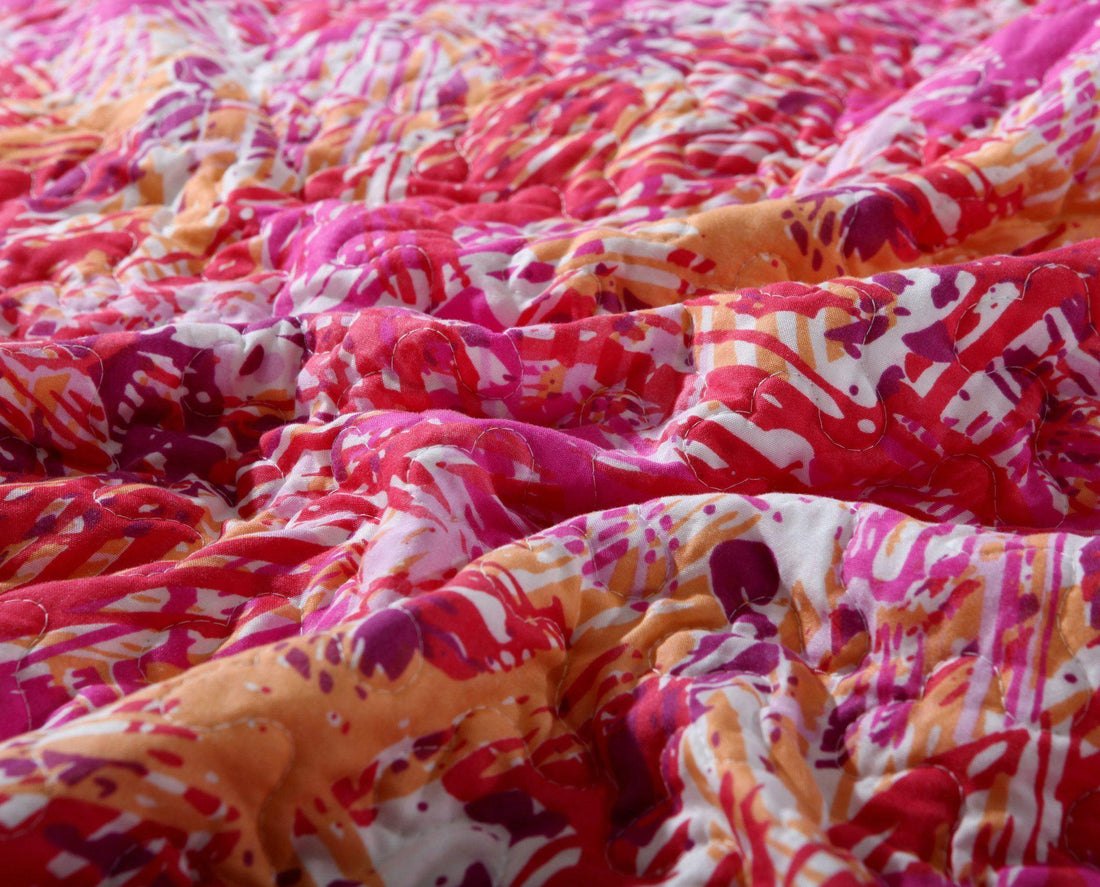 Lovely Pop of Colors Quilted Bedspread Set – Lightweight (KBJ1625)
