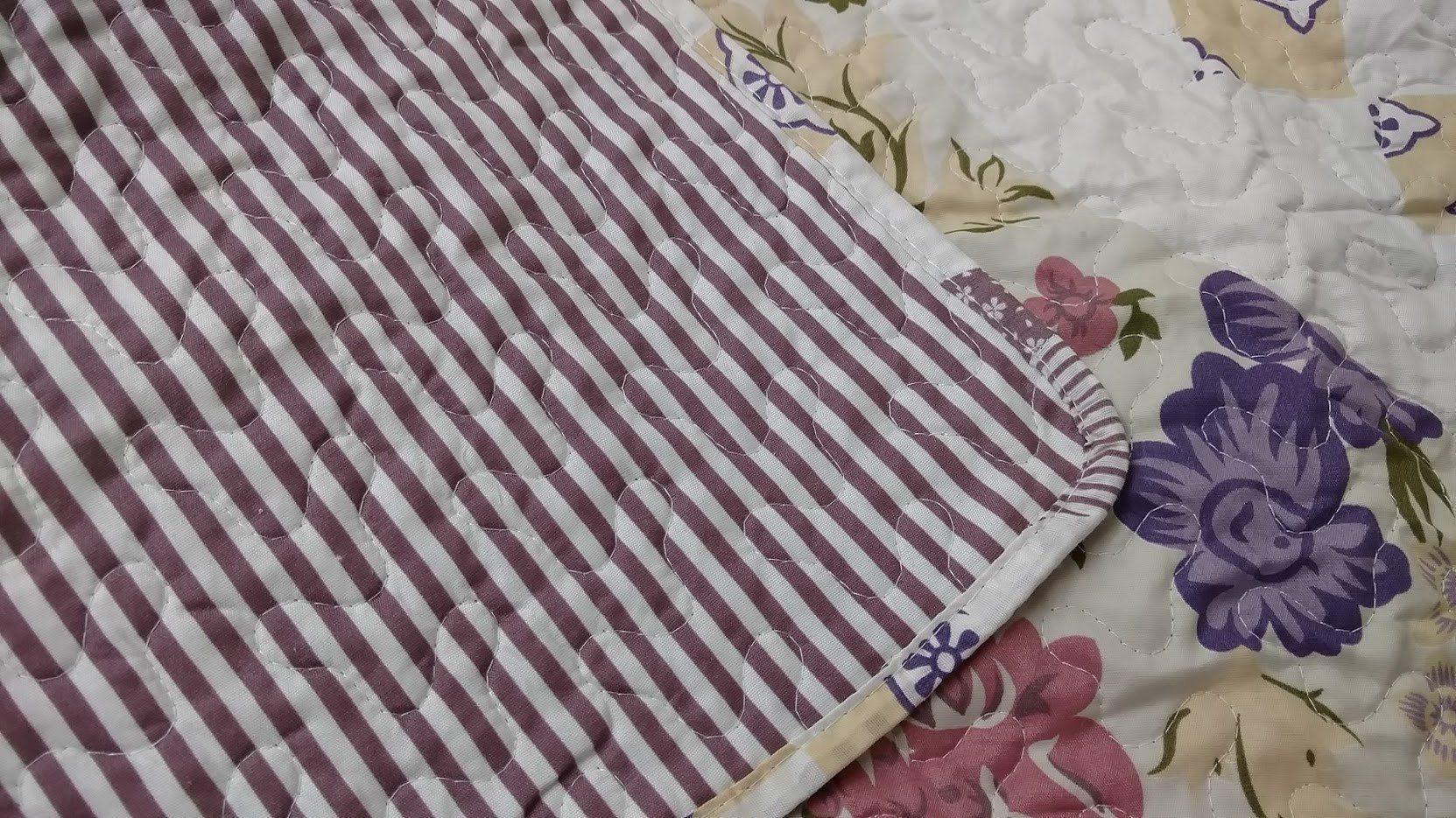 Wisteria Cottage Roses Quilted Bedspread Set – Lightweight (HS-1003)