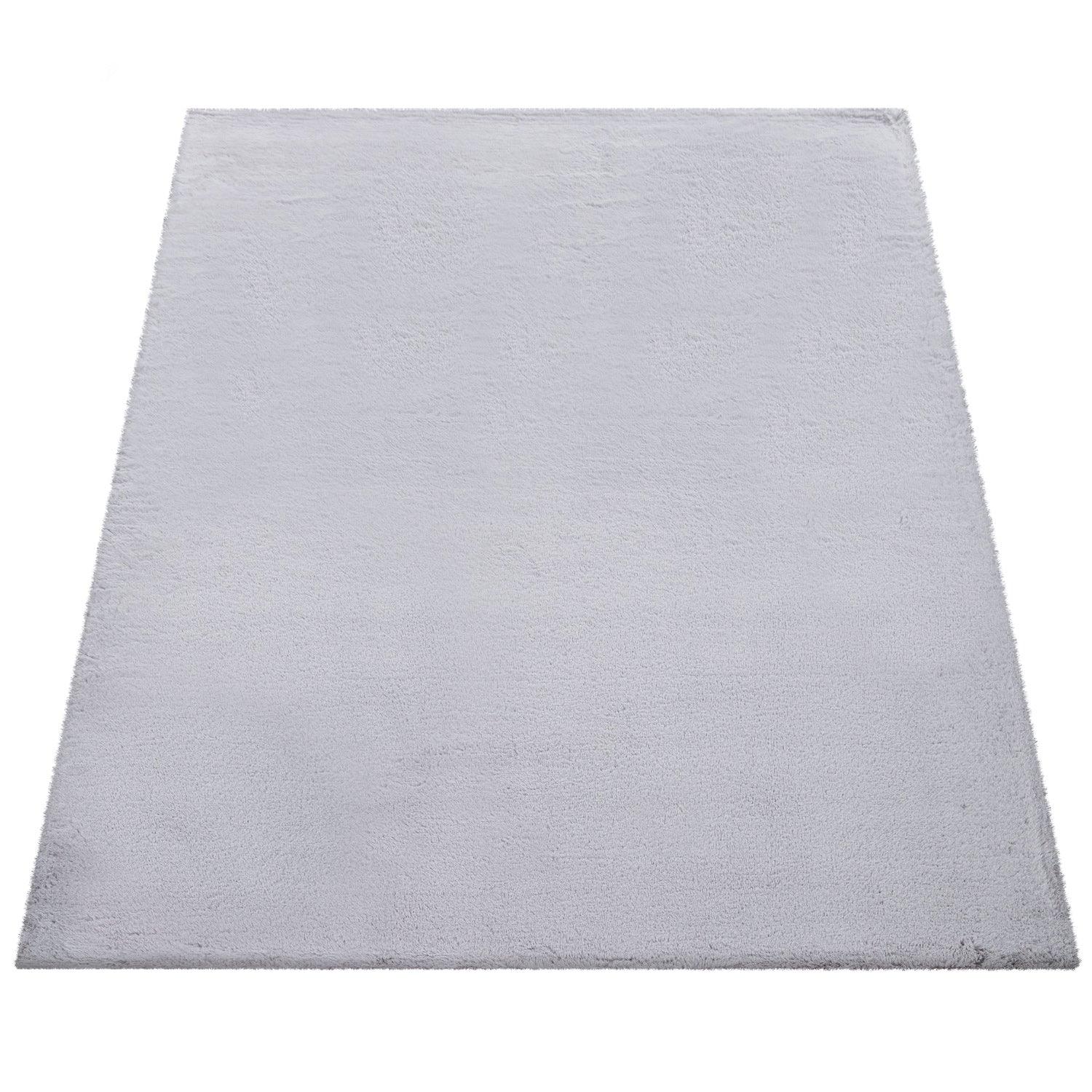 Super Soft Area Rug Fluffy High Pile Cosy Luxurious Touch in Solid Grey