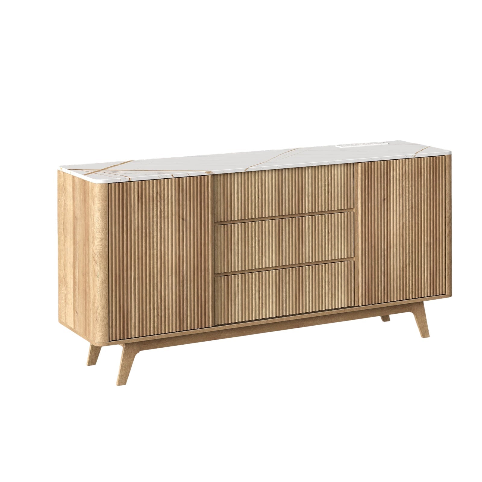 62" Buffet Cabinet Fluted - Vektaya