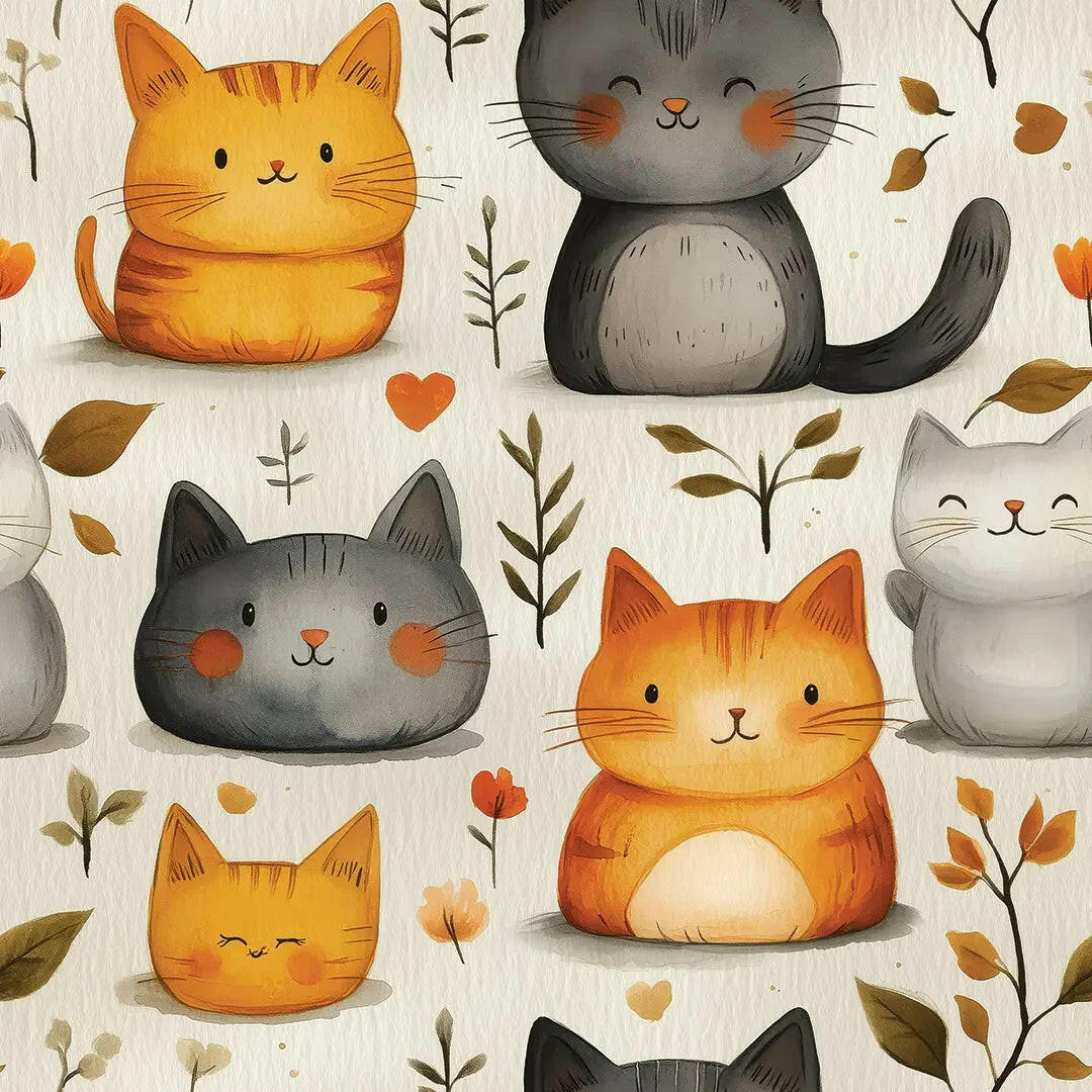Feline Friends Autumn Cuddle