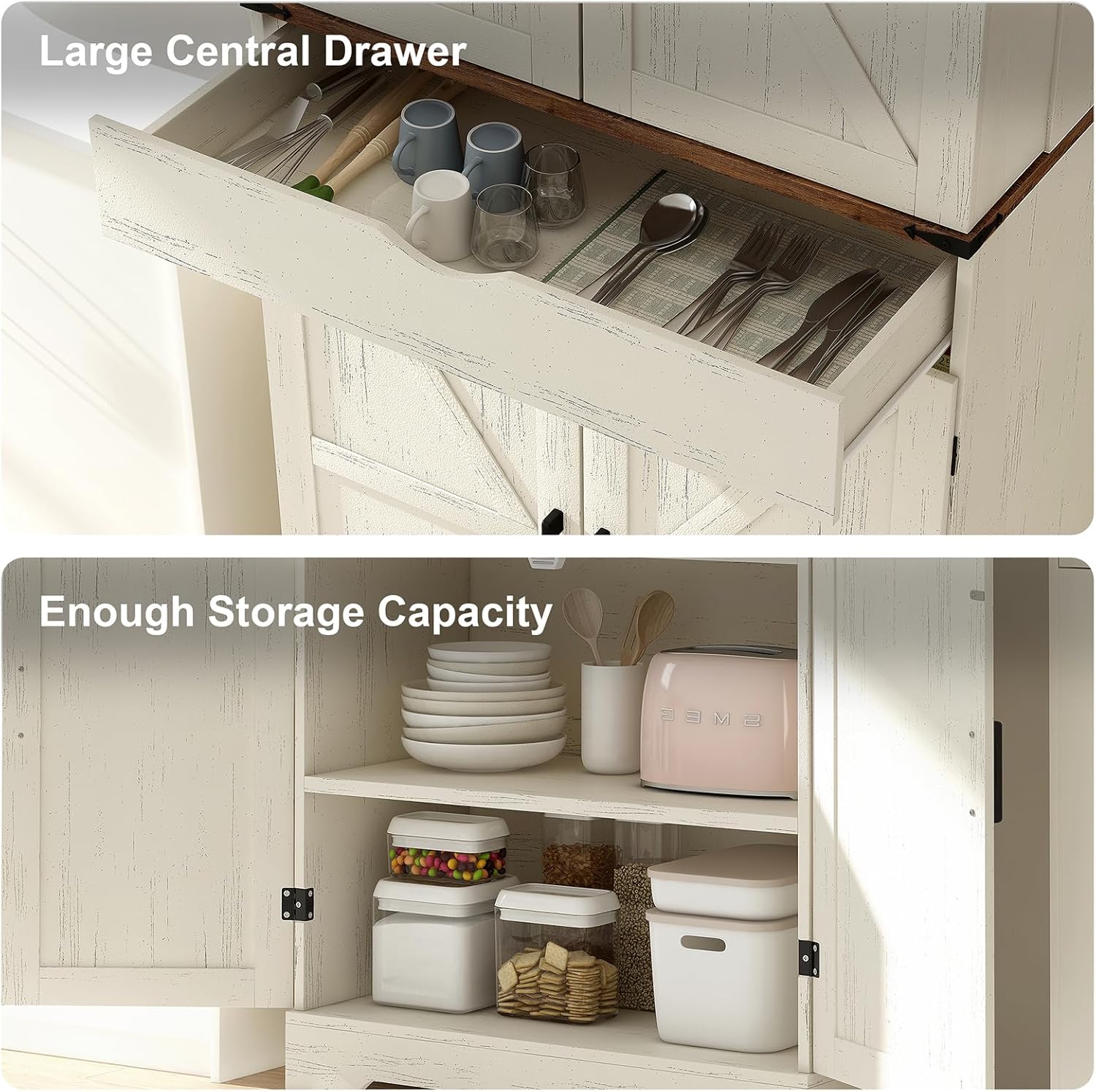 72'' Tall Kitchen Storage Pantry Cabinet - Vektaya