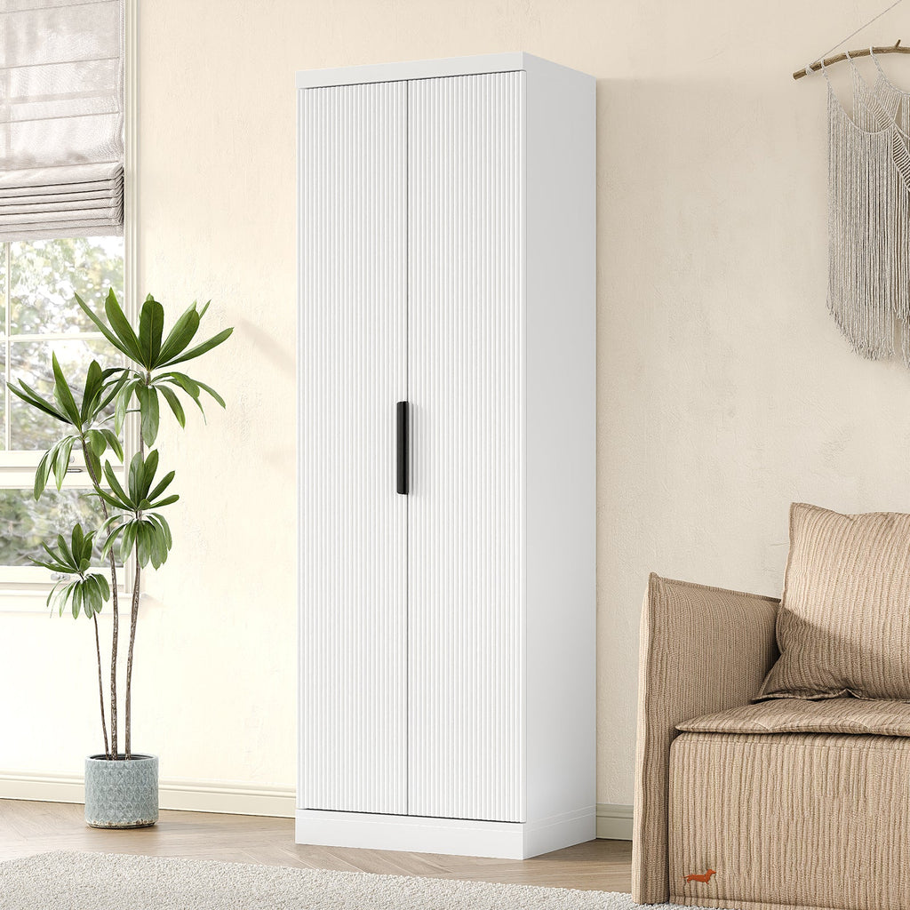 Tall Storage Cabinet, 5-Tier Fluted 72" high